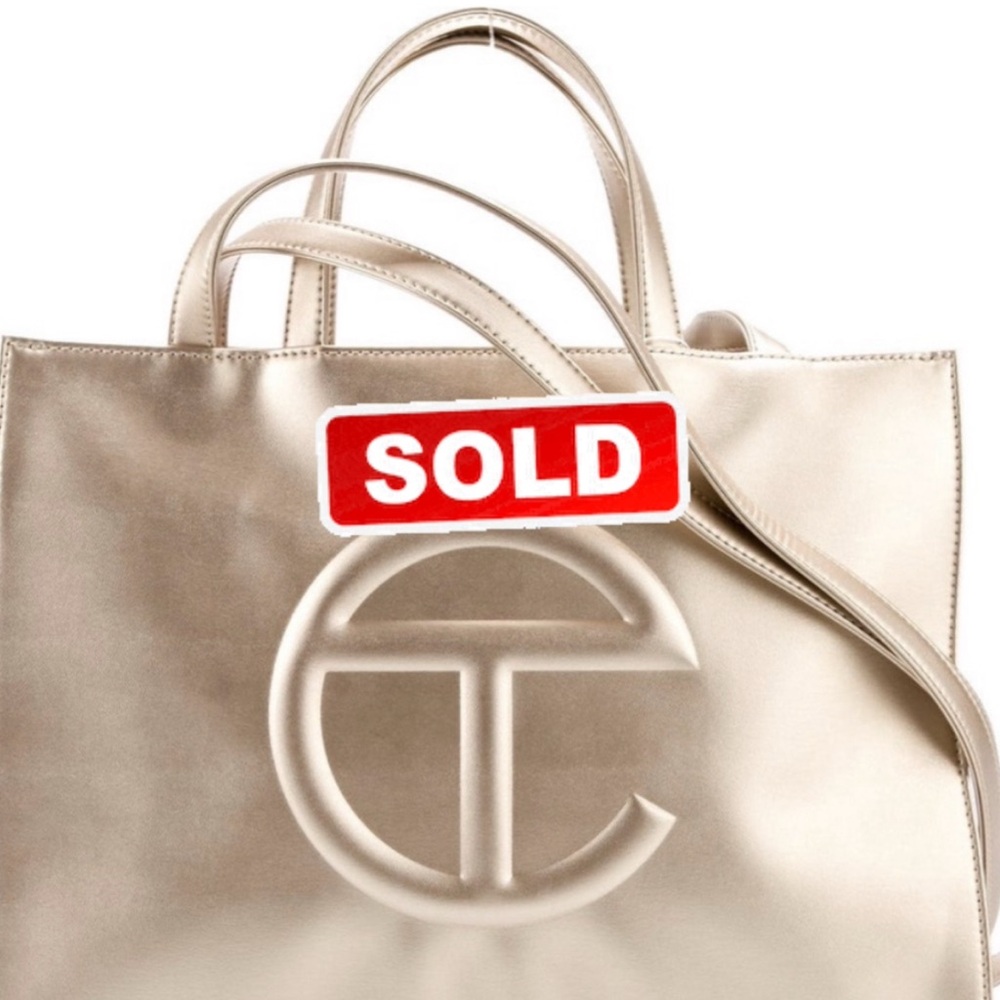 Telfar Metallic Rose Gold Tote Bag
